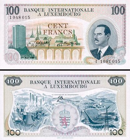 100 Liuksemburgo frankų.