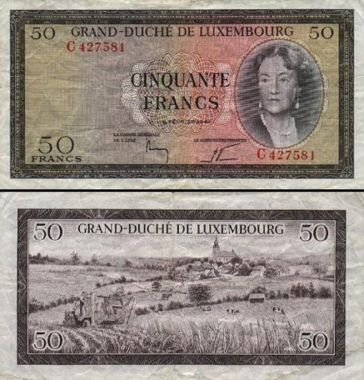 50 Liuksemburgo frankų.