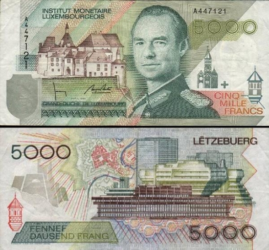 5000 Liuksemburgo frankų.