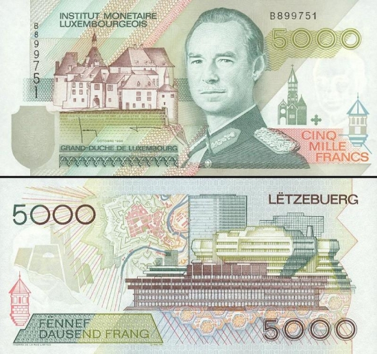 5000 Liuksemburgo frankų.