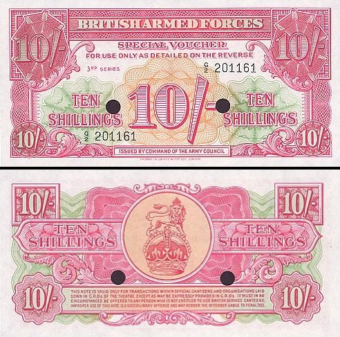 10 Didžiosios Britanijos šilingų.
