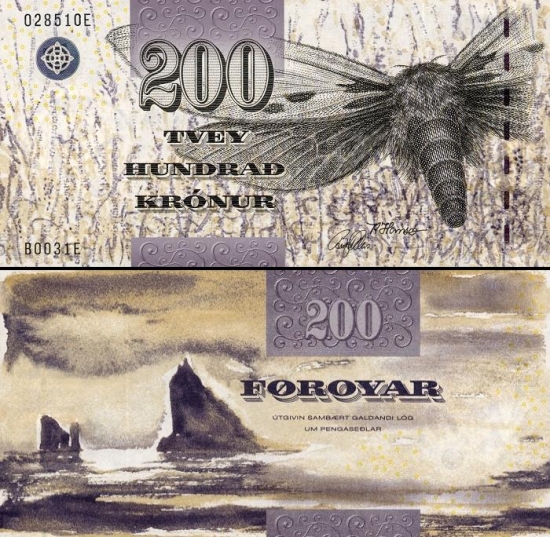 200 Farerų salų kronų.