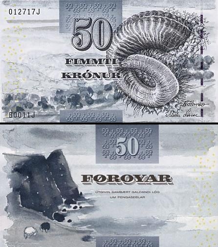 50 Farerų salų kronų.