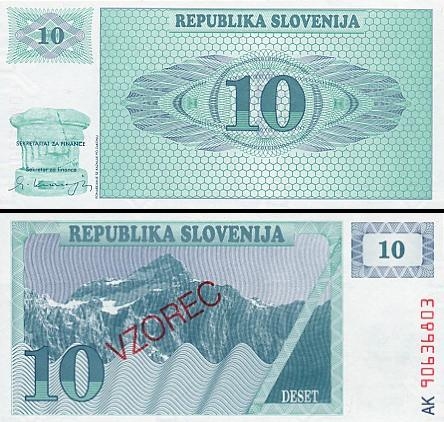 10 Slovėnijos tolarų.