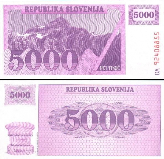 500 Slovėnijos tolarų.